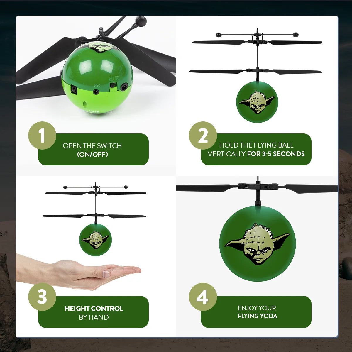 Star Wars Yoda IR UFO Ball Helicopter