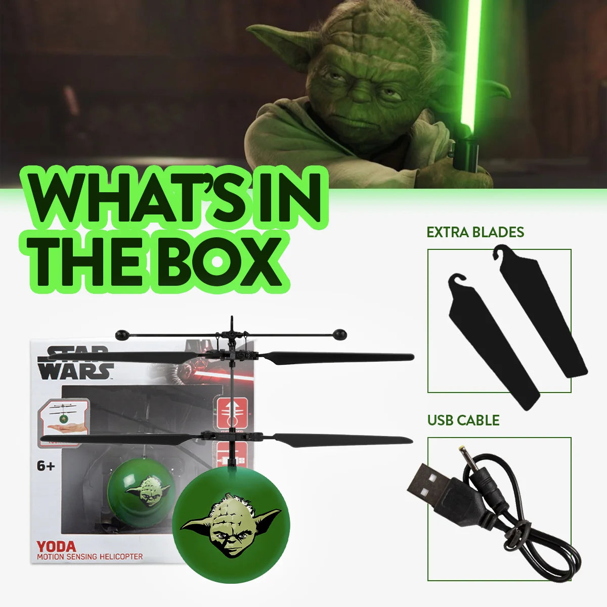 Star Wars Yoda IR UFO Ball Helicopter