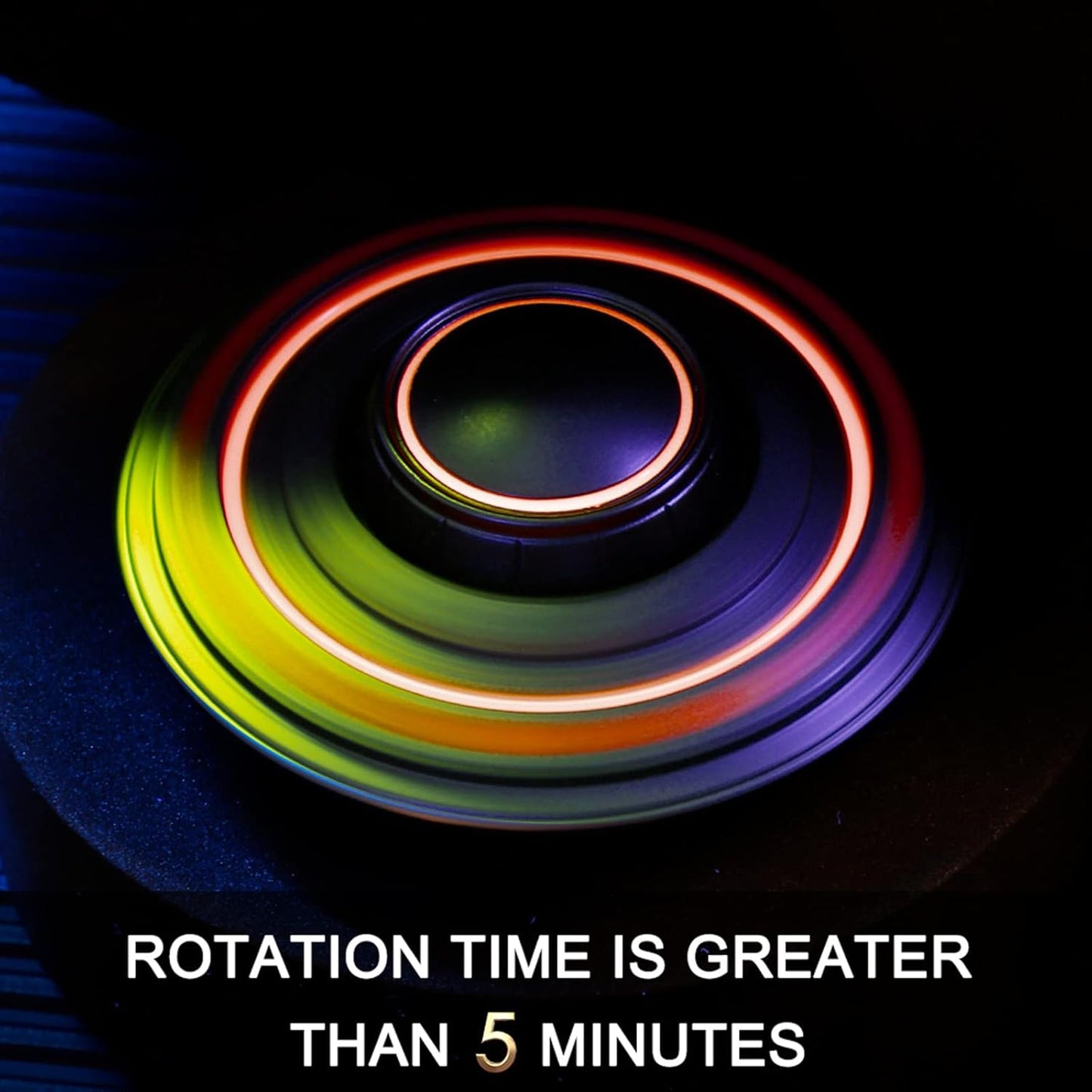 UFO Fidget Spinner Metal Toys for Kids Adults, Finger Hand Spinner, Cool Luminous Stainless Steel Fidgets Spinner, Desk Toy Spinning Top Stress Anxiety Releif Toy Focus Fingertip Gyro