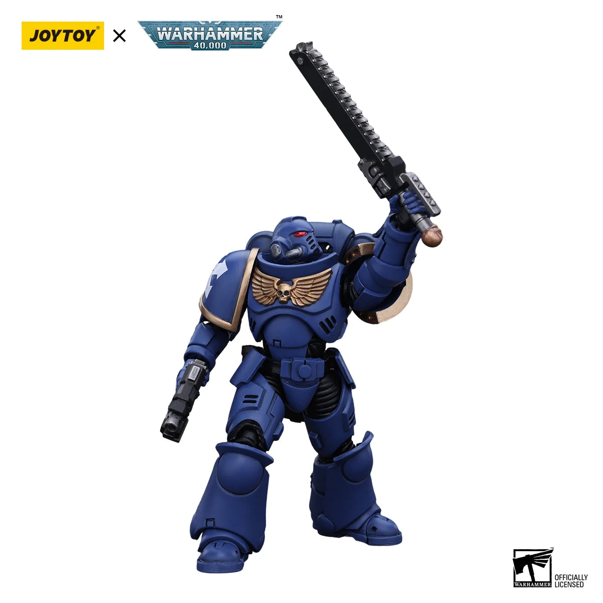 JOYTOY Warhammer 40,000 1/18 Action Figures Space Marines Ultramarines Outriders Brother Catonus Anime Military Model