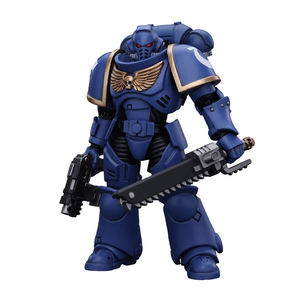 JOYTOY Warhammer 40,000 1/18 Action Figures Space Marines Ultramarines Outriders Brother Catonus Anime Military Model
