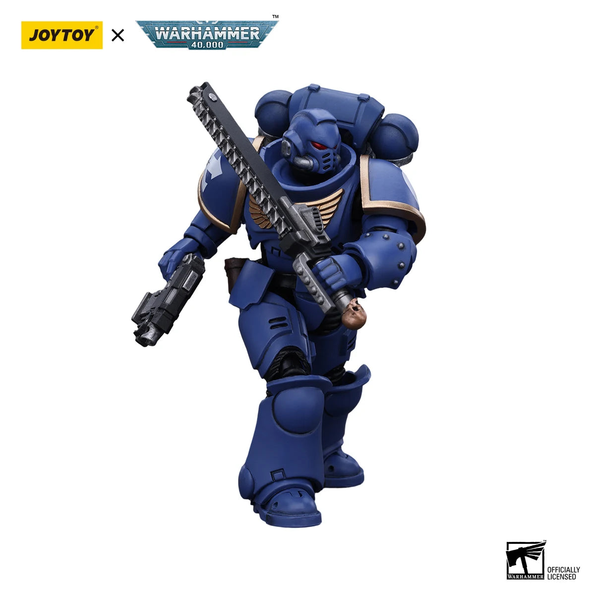 JOYTOY Warhammer 40,000 1/18 Action Figures Space Marines Ultramarines Outriders Brother Catonus Anime Military Model