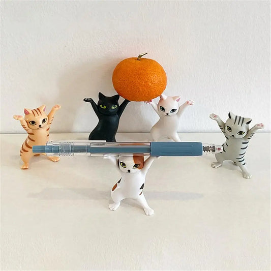 Cat Figures Toys Anime Raising Hands Dancing Cat Model Cat Ornaments Cat Figures Toys for Children s Room Study Room