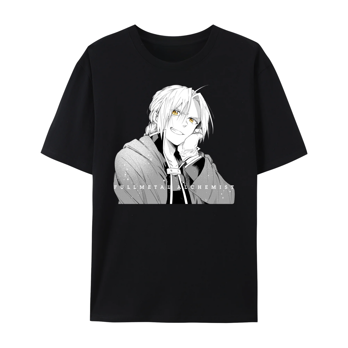 Fullmetal Anime Alchemist Edward & Alphonse Graphic Cotton T-Shirt, Japanese Anime Unisex Short Sleeve Crewneck Shirt