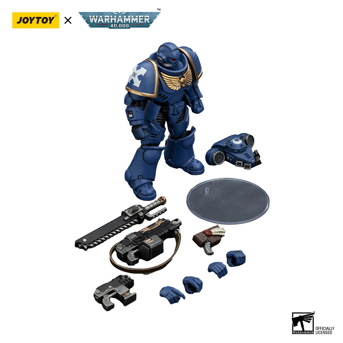 JOYTOY Warhammer 40,000 1/18 Action Figures Space Marines Ultramarines Outriders Brother Catonus Anime Military Model