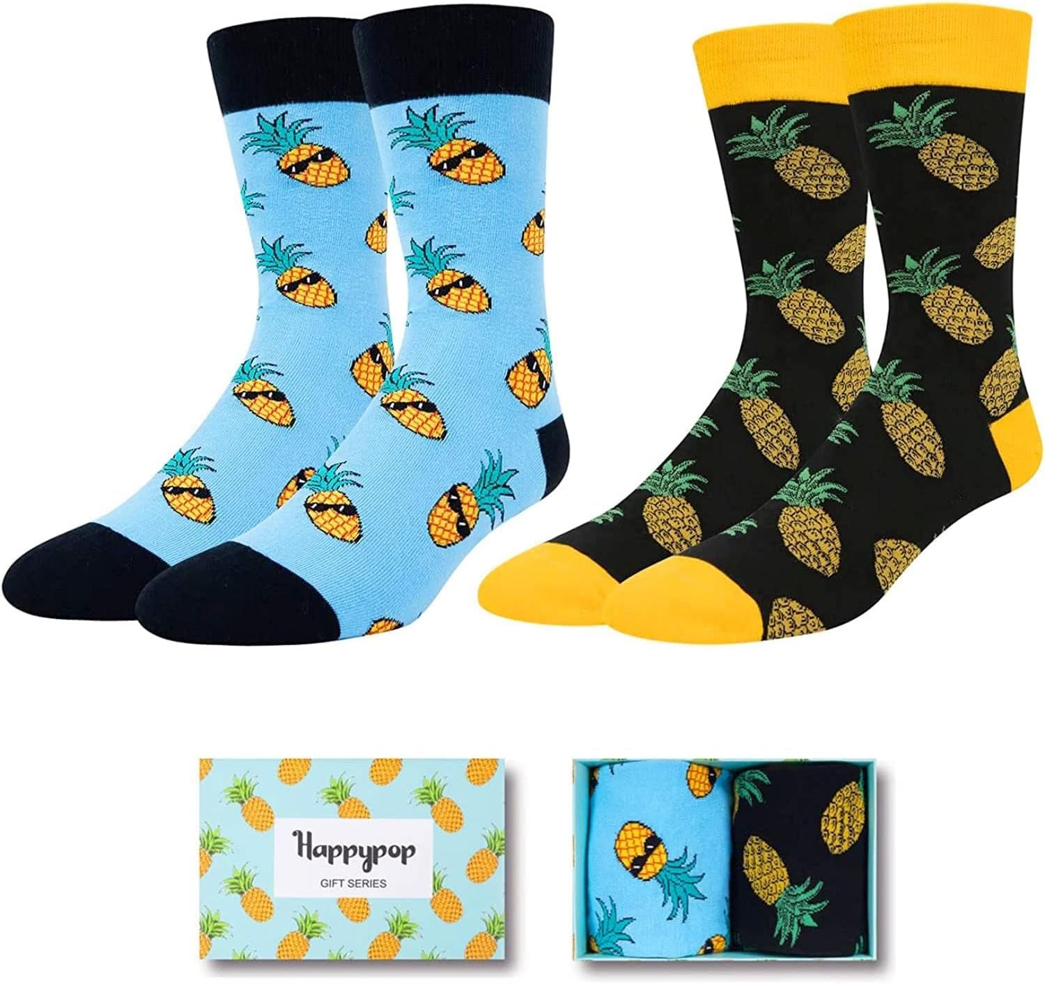 Crazy Pineapple Gifts for Men - Fruit Socks Fun Crazy Pineapple Socks