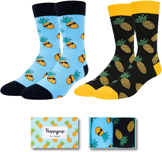 Crazy Pineapple Gifts for Men - Fruit Socks Fun Crazy Pineapple Socks